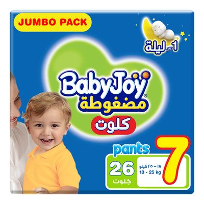 Baby Joy Diapers Pants Compressed Size 7 26 Pieces