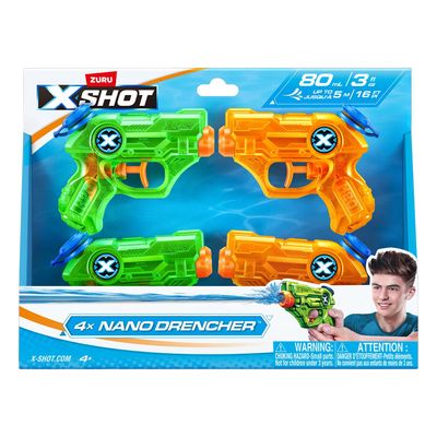 Zuru X-Shot Small Nano Drencher Water Blasters - 4Pcs