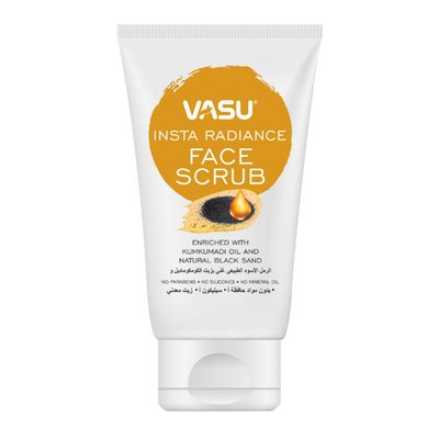 Vasu Insta Radiance Face Scrub Enriched with Kumkumadi Oil and Natural Black Sand - 150ml