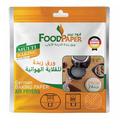Food Paper Air Fryer Paper Square Perforated 25×25 cm 28 Pieces