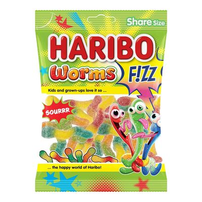 Haribo Candy Jelly Fizz Worms 70 G