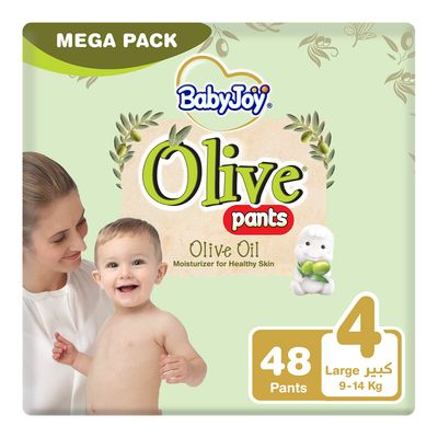 Baby Joy Diapers Culottes Olive Large Size 4 48 Pieces
