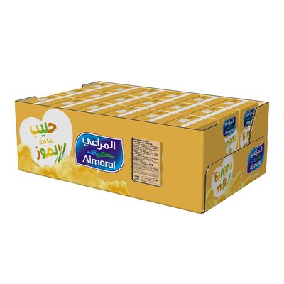 المراعي حليب طويل الاجل بنكهة الموز كرتون 150 مل × 18