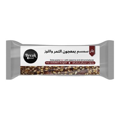 Break Point Bar Sesame With Date Paste And Almonds No Added Sugar 40 G