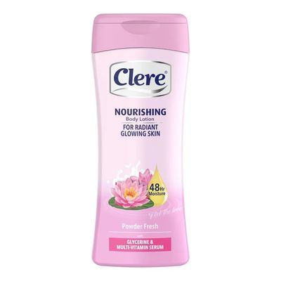 Clere Nourishing Body Lotion Powder Fresh with Glycerine & Multi-Vitamin Serum - 400ml