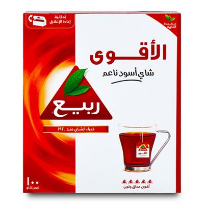 ربيع شاي الأقوى الأسود الفاخر أكياس 100 حبة