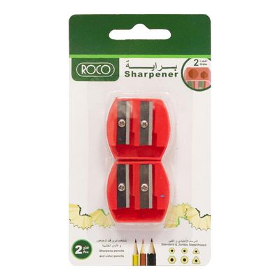Roco Pocket Sharpener 2 Holes Assorted Colors 2 Pieces