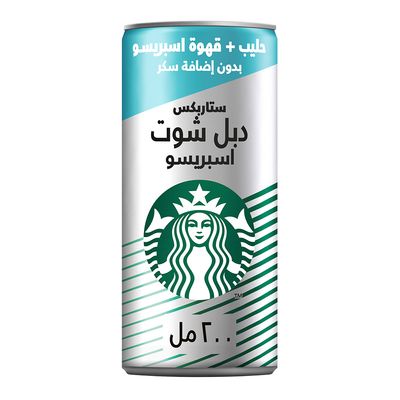 Starbucks Ice Coffee Double Shot Espresso With Milk No Added Sugar 200 ML