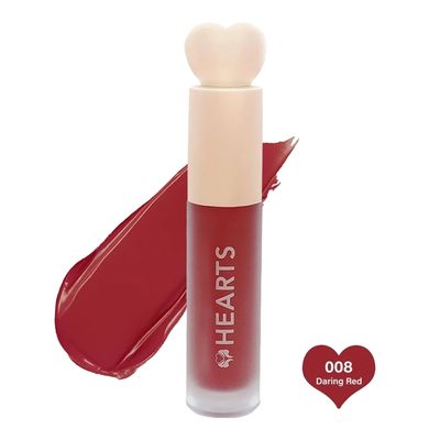 Hearts Liquid Matte Lipstick 008 Daring Red - 6ml
