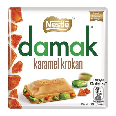 Nestlé Damak Chocolate With Caramel Krokan Imported 60 G