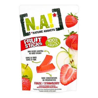 Nature Addicts Fruit Sticks Strawberry & Apple Flavor No Added Sugar 35 G