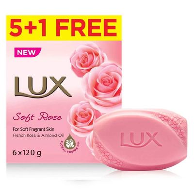 لوكس صابون بنعومة الورد 120 جرام × 6