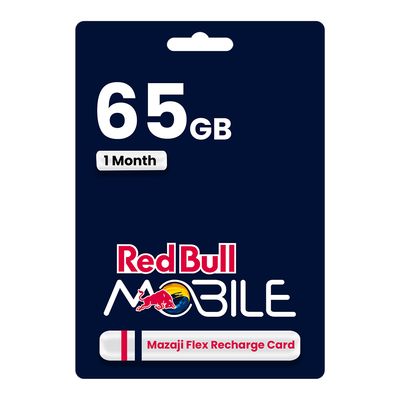 Red Bull Mazaji Flex Recharge Card 65 1 Month