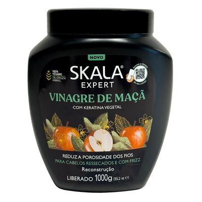 Skala Expert Apple Cider Vinegar Hair Cream 2-in-1 With Plant Keratin. Reduces Hair Porosity And Frizz - 1000 g