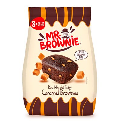 Mr.Brownie Chocolate Brownies With Real Caramel Bits (Imported) 8pcs - 200g