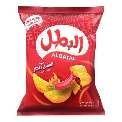 البطل شيبس بنكهة الفلفل الحار 110 جرام