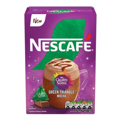 Nescafé Mocha Green Triangle With Quality Street Flavor (Imported) - 7 Bags