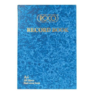 Roco Record Book A4 Blue 100 Sheets