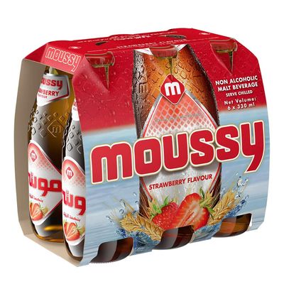 Moussy Malt Beverage Strawberry 330 ML × 6