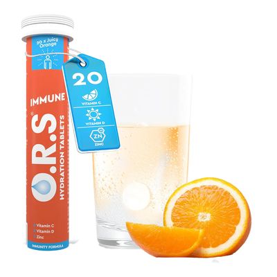 O.R.S Immune Hydration Tablets Juicy Orange Flavour  - 20 Tablets