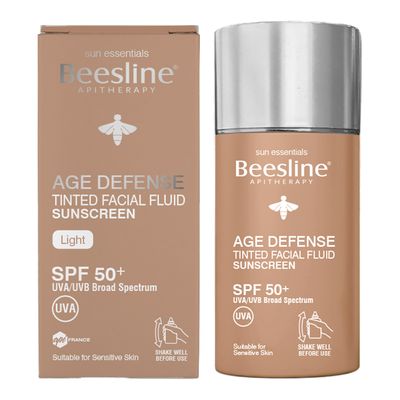 Beesline Age Defense Tinted Facial Fluid Sunscreen SPF 50 -  40ml