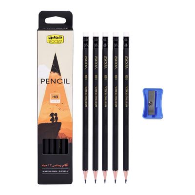 Tooly Pencils HB With Sharpener 12 Pieces