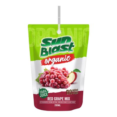  Sun Blast Red Grape Mix Organic Juice No Added Sugar - 200ml
