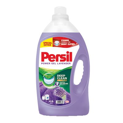 Persil Liquid Laundry Detergent Power Gel  Lavender Scent 4.8 L