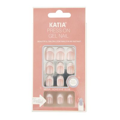 Katia Press-on Gel Nails Oval Shape - Pinky French 29