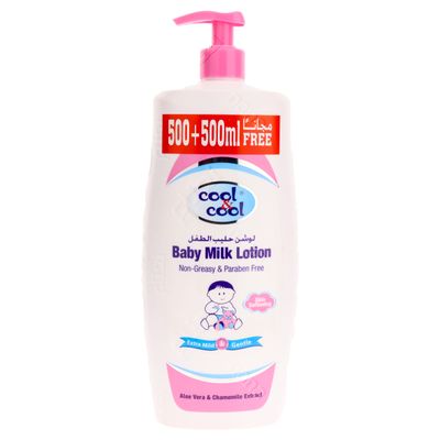 Cool & Cool Baby Lotion With Milk 500 Ml + 500 Ml Free