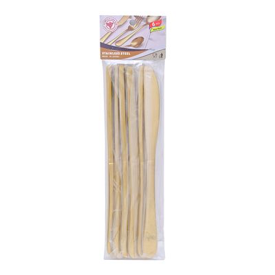 Alrazan Large golden eating knife 544561 - 6 pieces