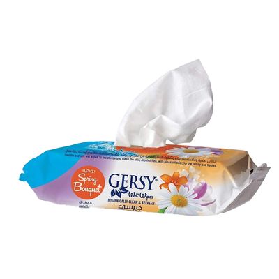 Gersy Wet Wipes Spring Bouquet Scent Alcohol-free - 80pcs