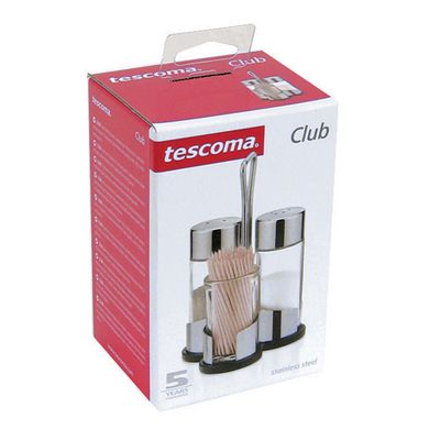Tescoma Salt And Pepper And Toothpick Shaker Set Holder
