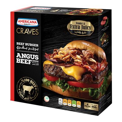 Americana Beef Burger Soft and Delicious 452 G