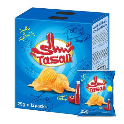 Tasali Chips Ketchup Box 25 G × 12