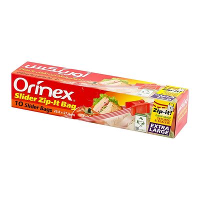 Orinex Storage Bags Slider Zip it Extra Large 27.9 ×26.8 cm 10 Bags