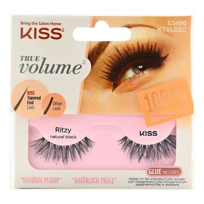 KISS - True Volume False Eyelashes - Ritzy Natural Black - 1 Pair