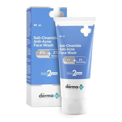 The Derma Co Sali-Cinamide Anti-Acne Face Wash 2% Salicylic Acid & 2% Niacinamide - 80ml