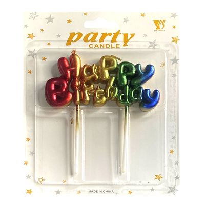 Candles With Happy Birthday Colored