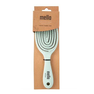 Mella Professional Oval Hair Brush - Light Green