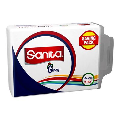 Sanita Facial Tissue Gipsy 130 Pieces × 10