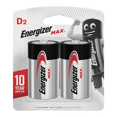 Energizer Battery Max D2 2 Pieces