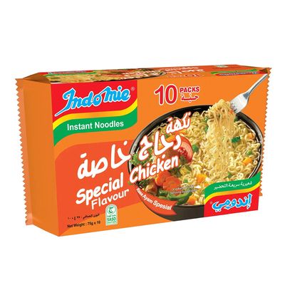 إندومي شعيرية بنكهة دجاج خاصة سريعة التحضير 75 جرام × 10