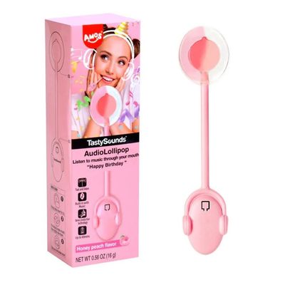 AMOS Audio Lollipop Honey Peach Flavor 16 G
