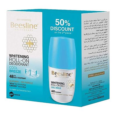 Beesline Whitening Deodorant Roll-On - Cool Breeze - 50ml 1+1 Free