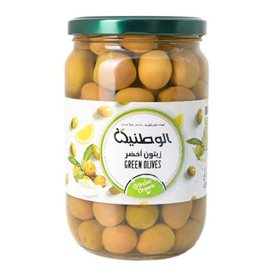 الوطنية زيتون اخضر بزيت الزيتون عضوي - 430 جرام