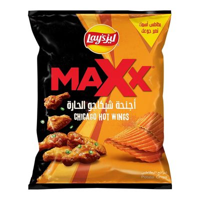 ليز ماكس شرائح بطاطس بنكهة اجنحة شيكاجو الحارة - 58 جرام