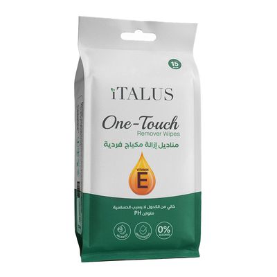 Italus One-touch Makeup Remover Wipes Single- 15pcs