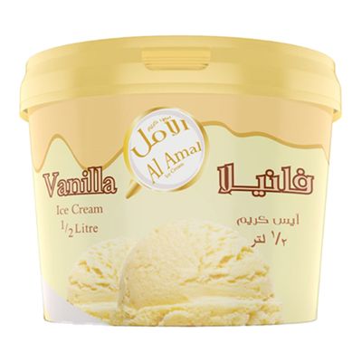 Al Amal Ice Cream Vanilla Flavor - 500ml