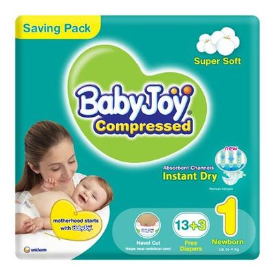 بيبي جوي حفاضة مولود جديد مقاس 1 16 حبة